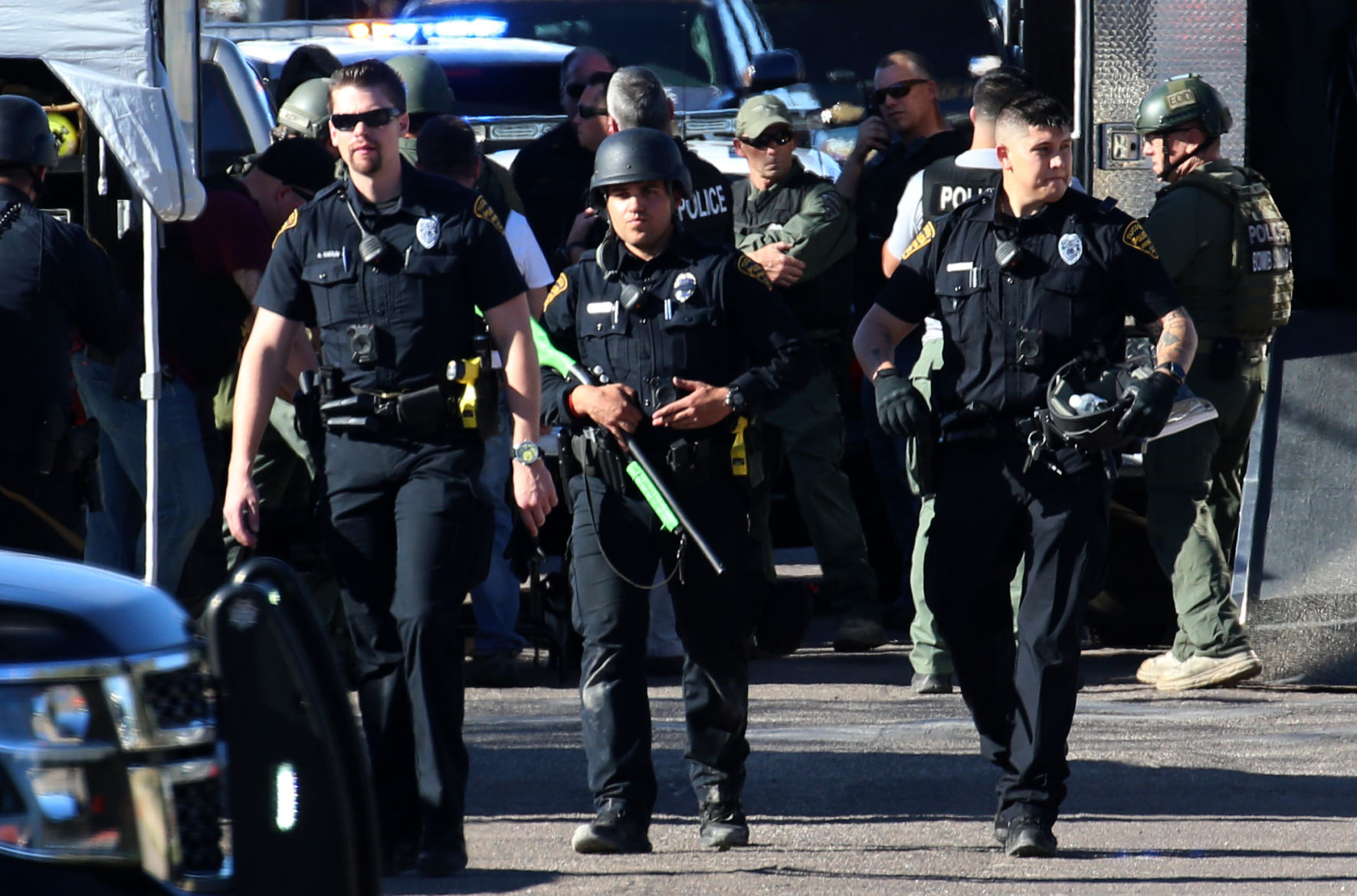 Barricaded person in midtown